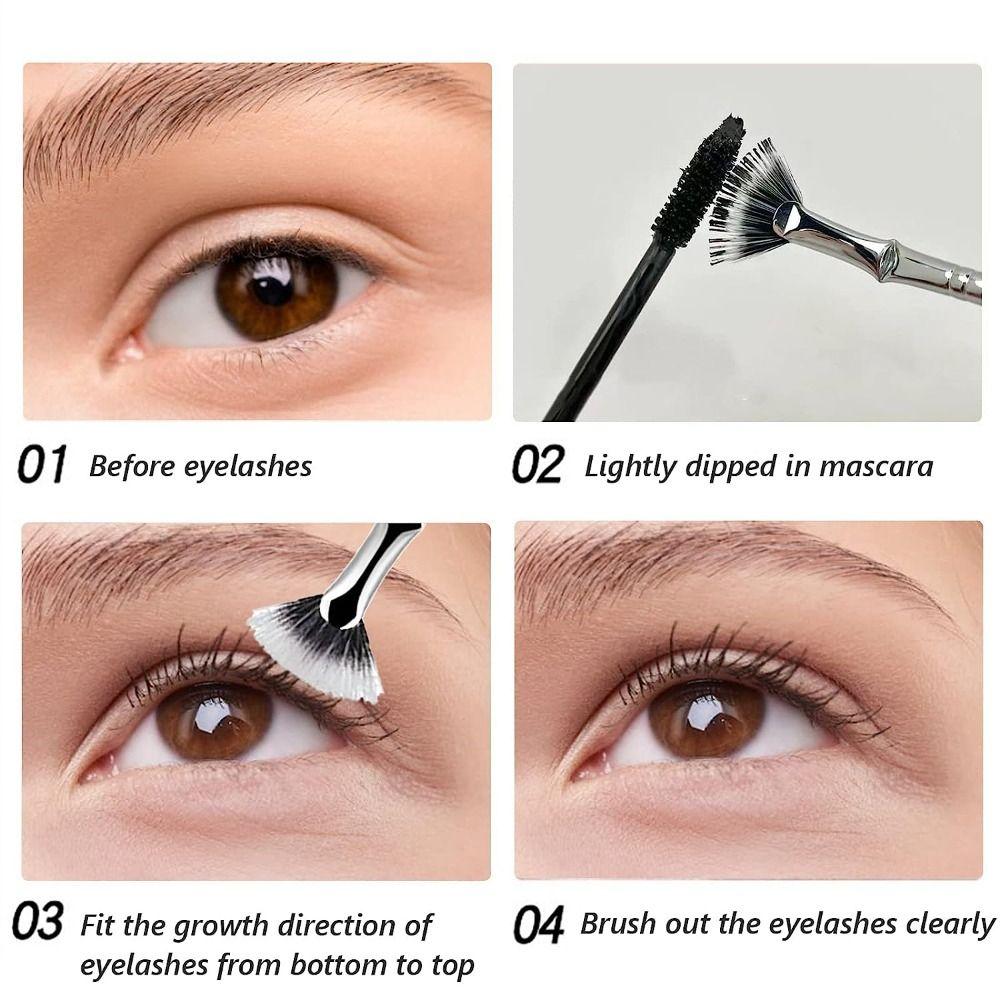 Angled Fan-shaped Eyelash Brush Clearly Rooted Mascara Fan Brush Sunflower Lash Brush Women