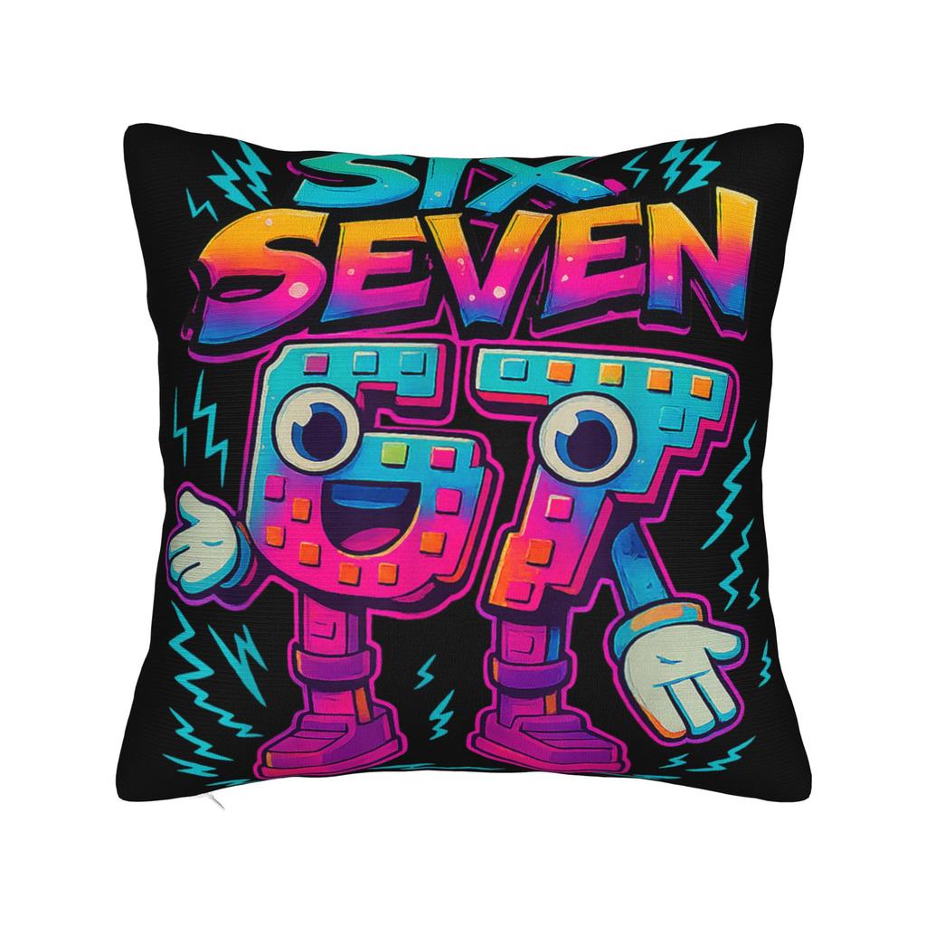 Pillow Cover 67 Six Seven 6-7 Funny Italian Brainrot Gaming Meme Fashion Pillow Case For Wedding Party Home Decor Pillowcases