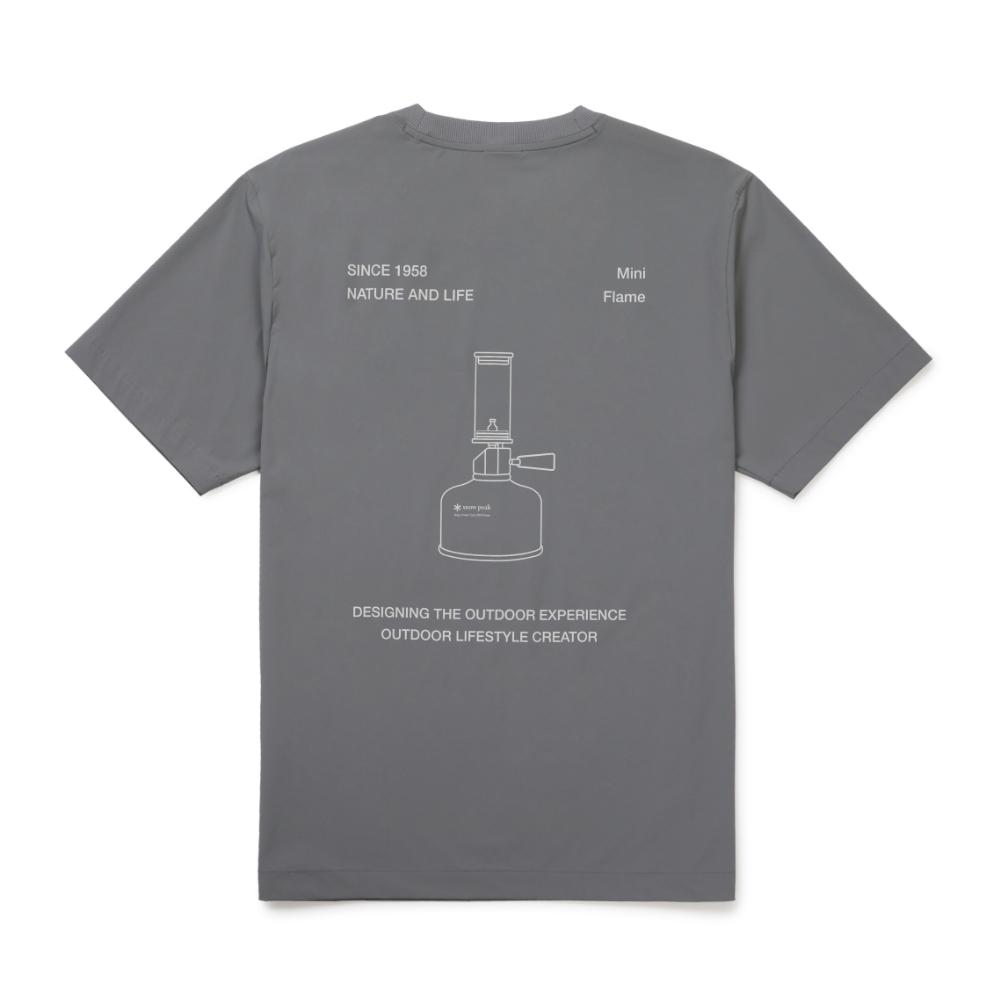 [Snowpeak] Aqua X Cooling Lamp Graphic Short Sleeve T-shirt Dark Gray (S26MMPTS88)