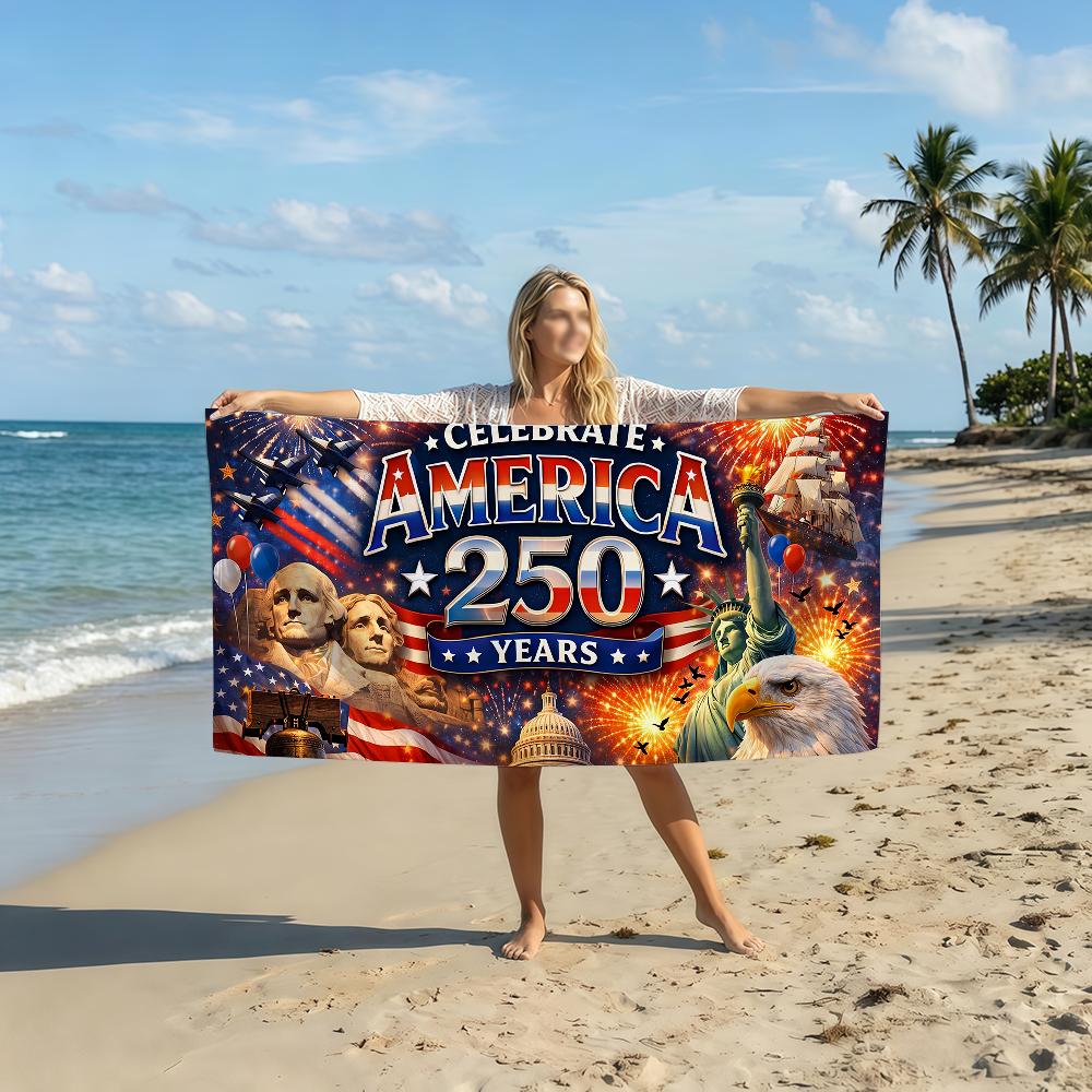 America 250th Anniversary Towel Soft Pool Gift For Travel Gym Shower Camping Quick Dry Sports Beach Towel