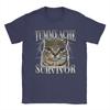 Tummy Ache Survivor Cat Meme Funny Saying Cats Animals T Shirts Summer Cotton TShirts for Men Women Trending Casual Tee Shirt