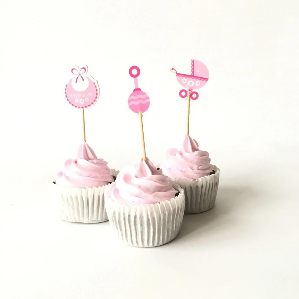 1-7pcs New Forest Animal Cake Card Inserts Christmas Santa Birthday Cake Banners Cake Decorating Inserts Cupcake Inserts