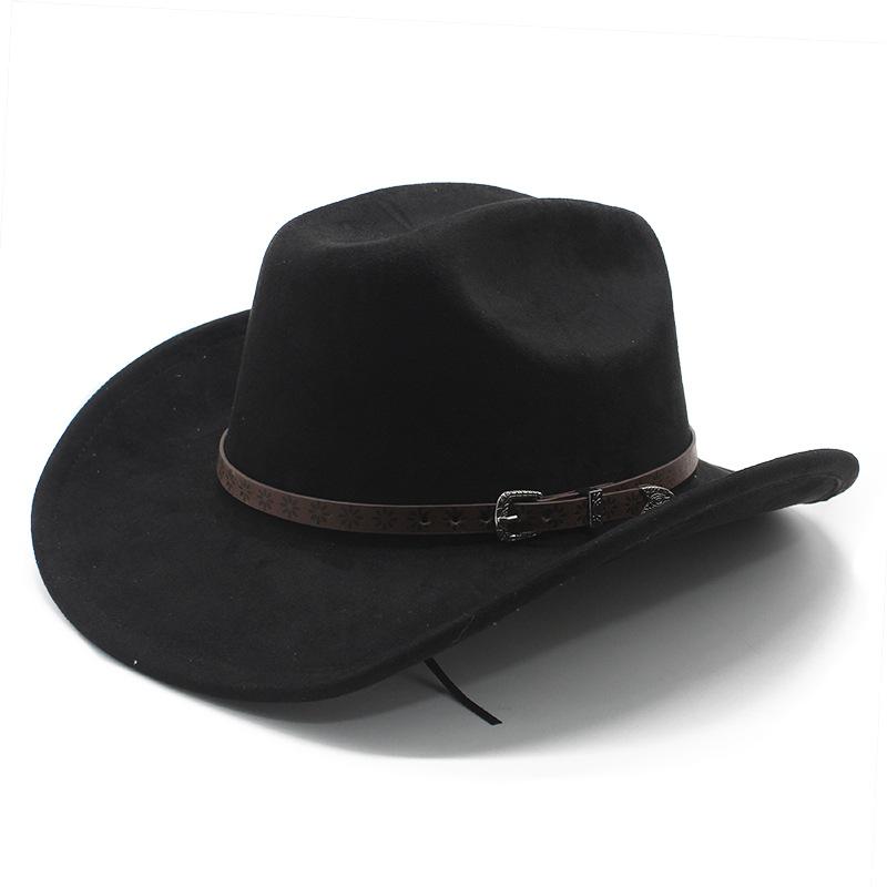 Top Hat Tibetan Top Hat Western Cowboy Hat Sun Hat Men'S Ladies Suede Hat Knight Hat