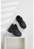 2024 Fall/Winter Women's Thick-Soled Punk Leather Shoes - Dark Low-Top Motorcycle Boots