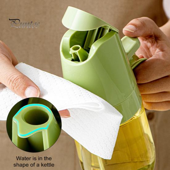 Oil Sprayer for Cooking 2 In 1 Oil Dispenser And Sprayer 300/500ml Glass Bottle Anti-Drip Nozzle Easy To Clean Kitchen Tool for Oil Vinegar Sauces