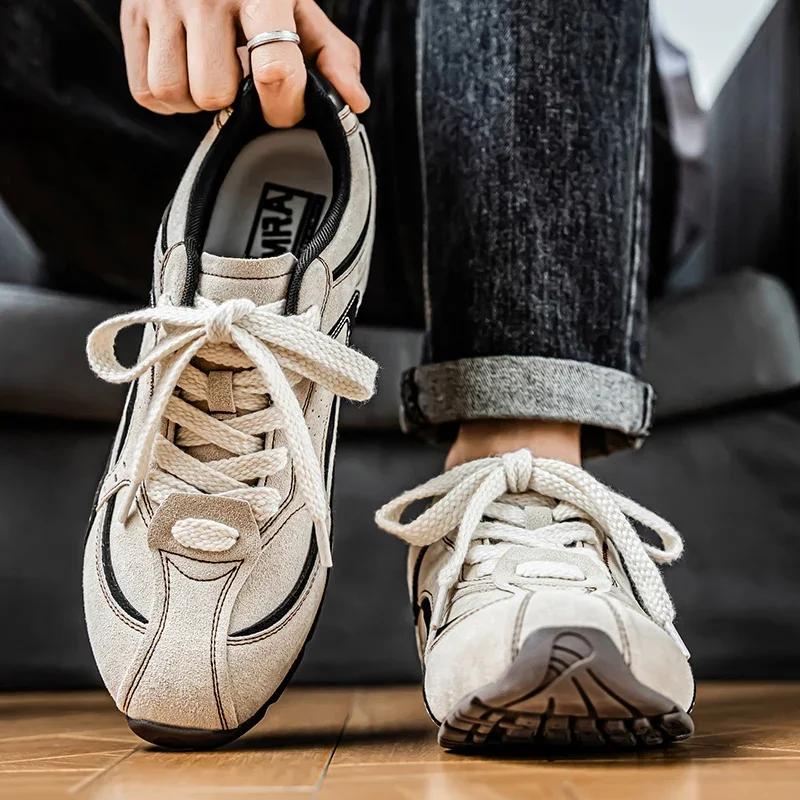 Hot Selling Men Athletic Shoes Trainers Comfortable Flat Retro Sneakers for Men Lace-up Casual Sneakers Men Zapatillas De Hombre