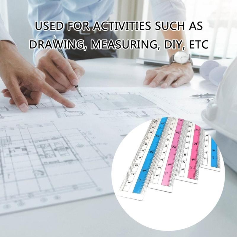   Quality Straight Edges Ruler, Perfect for Home Office Use,Craft and Designs Safety Edges Ruler Corrosion Resistant Ruler