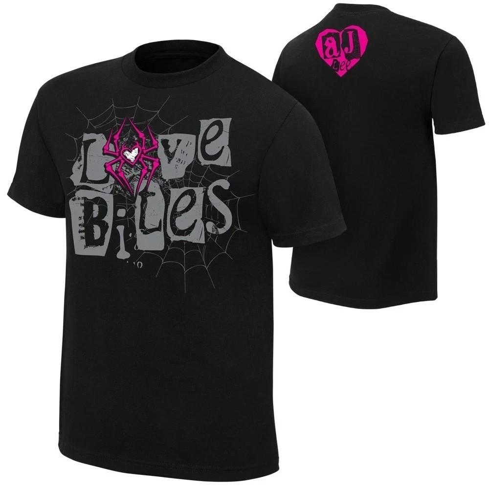NEW AJ Lee Love Bites for fans Spider Web reprint T-Shirt Unisex T-Shirt L