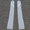 55CM 70CM Sexy Thin Hollow Transparent Long Gloves Solid Net Yarn Mesh Women Man Performance Party Elasticity Cosplay