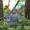 Harz Buddha Meditationsstatue Friedliches Dekoratives Ornament Beruhigend für den Eingangsbereich
