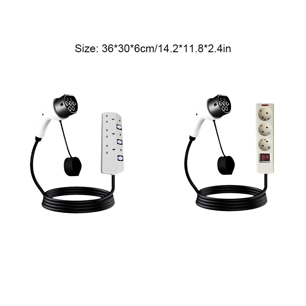 V2L Cable Car Discharger 5M 16A 3.5kW Vehicle Discharging With 3-Port Plug Type 2 Discharger EU Socket