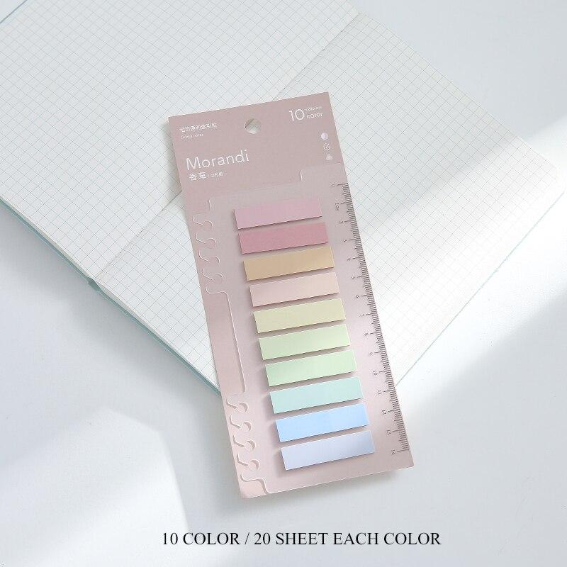 200 Sheets/Pcs PET Flags Tabs Page Markers Paper Index Bookmark Sticky Notes Office Supplies Stationery