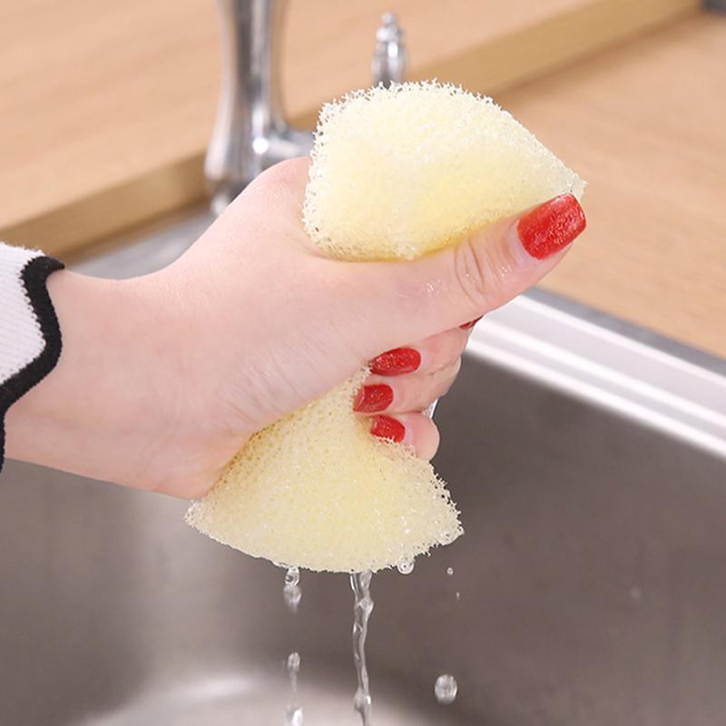 Dishwashing Sponge Thickened Scouring Pad Pot Brush Imitation Loofah Sponge Kitchen Cleaning and Decontamination Brush