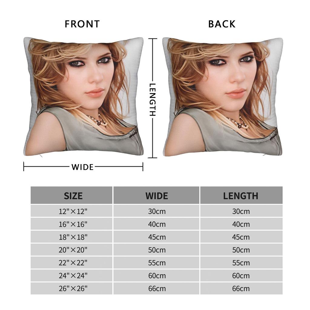 Pillow Case Scarletts Johanssons Square American Actor Pillow Cover For Sofa Bedroom Home Decor Vintage Pillowcases