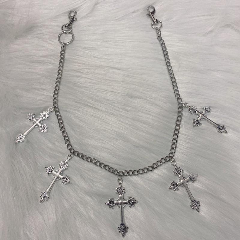 Unisex Punk-Ketten für Hosen Hip-Hop-Hosen Jeans-Ketten mit Karabinerhaken für Geldbörse Schlüssel Hip-Hop-Schlüsselanhänger