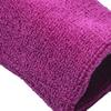 2Pcs Sports Wristband Solid Color Absorbent Wrist Wrap Cotton Breathable Quick Dry Sweatband for Tennis Badminton