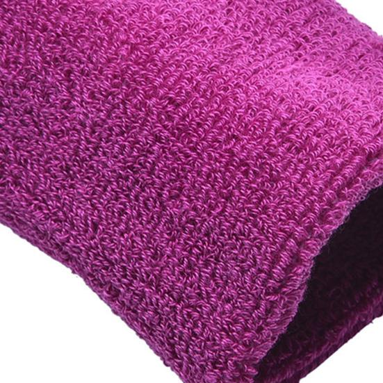 2Pcs Sports Wristband Solid Color Absorbent Wrist Wrap Cotton Breathable Quick Dry Sweatband for Tennis Badminton
