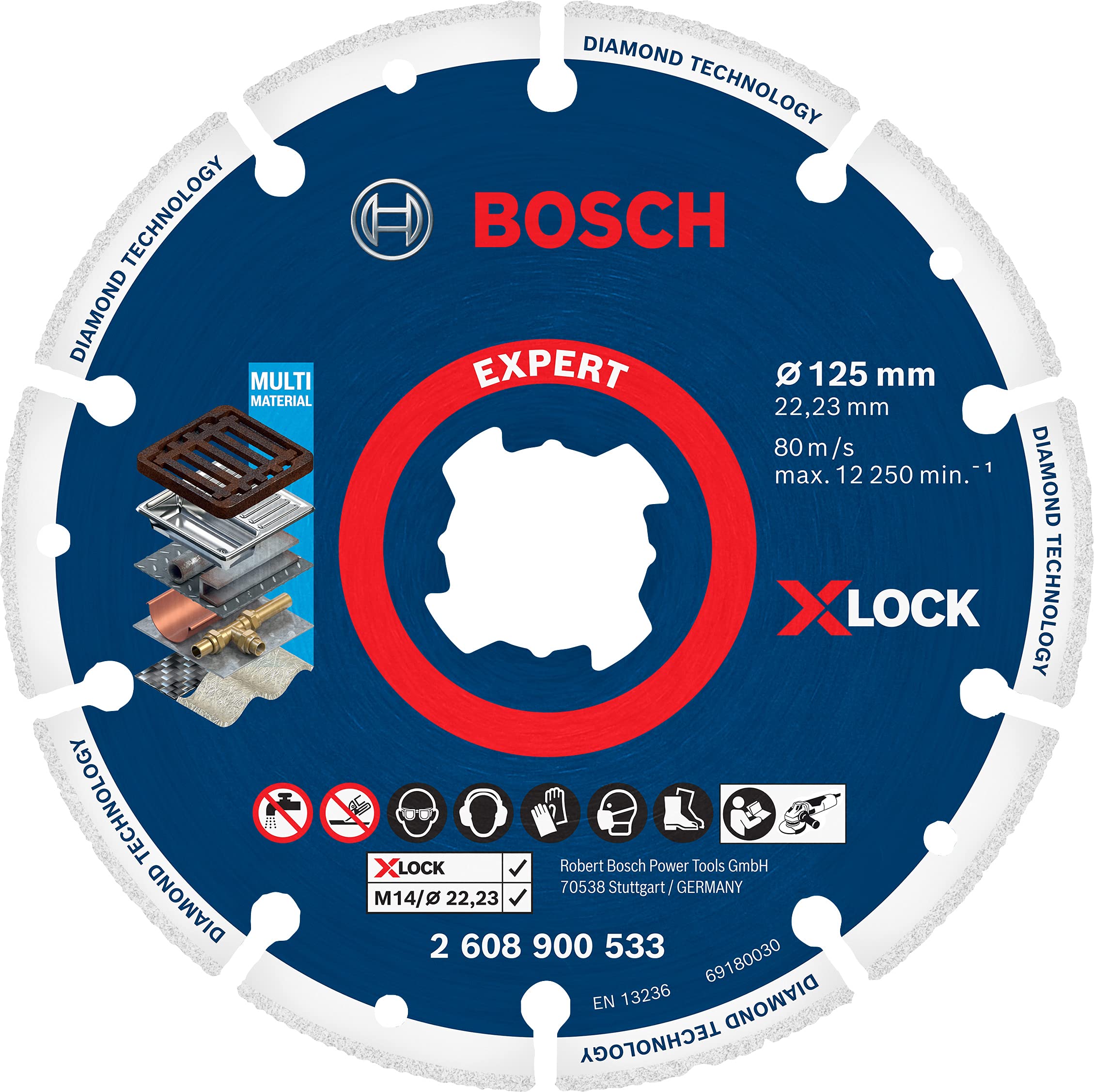 

Алмазный металлический круг BOSCH 2608900533 X-LOCK (125мм)
