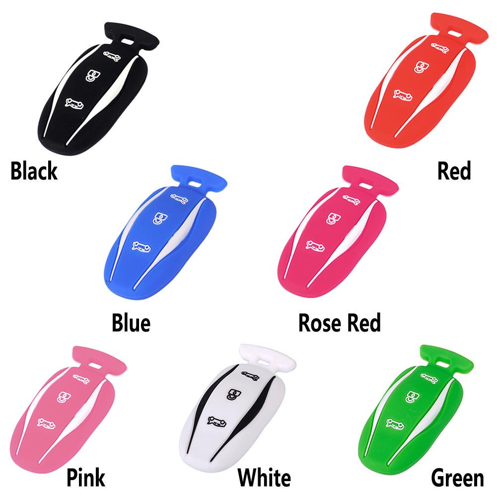 Tesla Home Black and Pink Car Silicone Key Case Cover Key Fob Cover Compatible All Tesla Model X