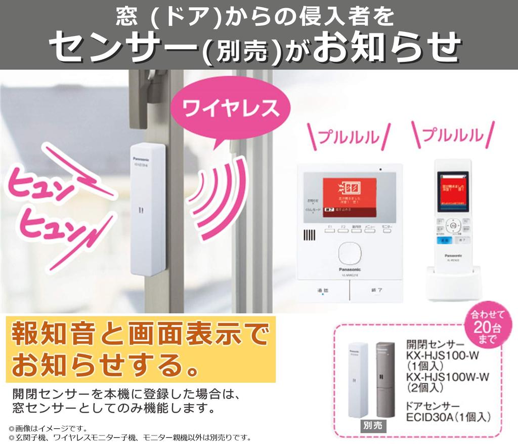 Panasonic Wireless Video Doorphone with Pixels and LED Can Be Used Anywhere VL-SWZ200KL 300,000 Light,