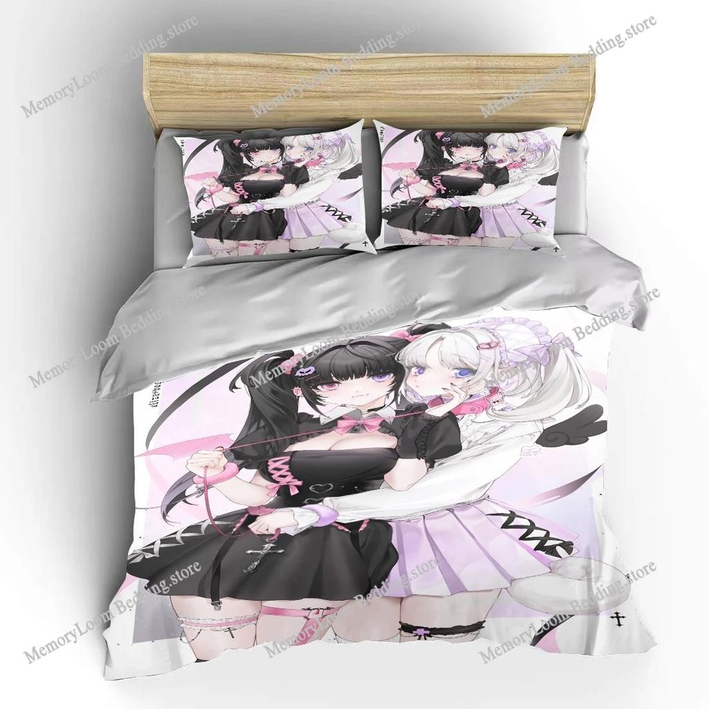 Japanese Anime Moe Soft Bedding Set Single-Twin-Full-Queen-King Size Adult Kid Bedroom Breathable Duvet Cover Bed Sheet Set