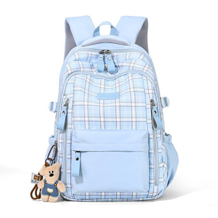 Schoolbag schoolbag 1011 new plaid student large capacity lightweight high school student simple backpack college backpack