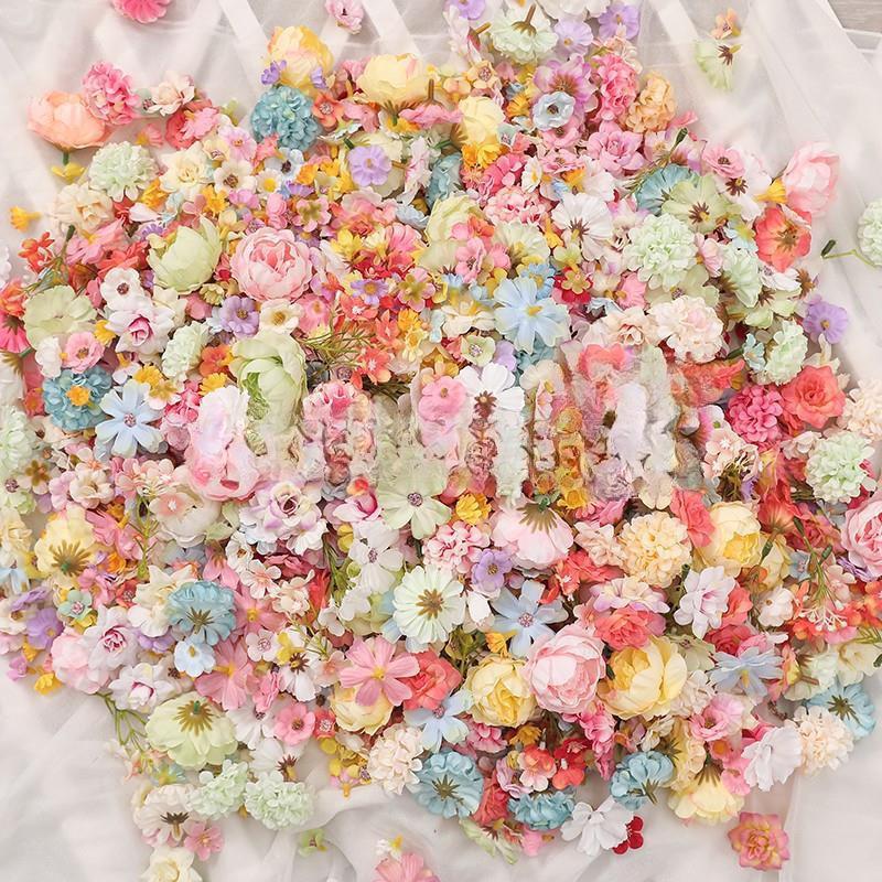Simulated Small Flower Silk Mixed Material Pack for Handmade Wedding Wreath or Headwear.