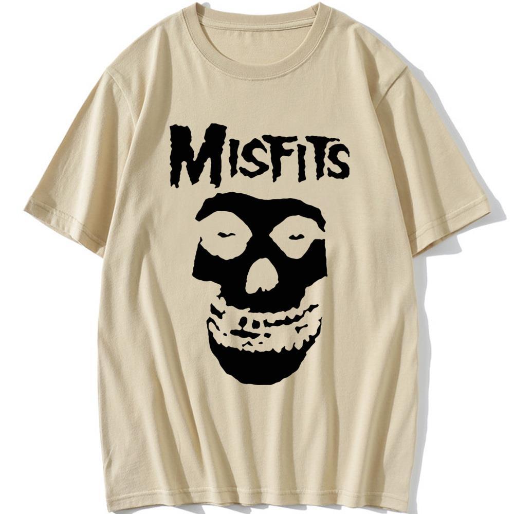 New Men's Hip-hop Punk Skull Misfits Brand Cotton Short-sleeve T-shirt Marve Graphic T Shirts  Harajuku  Graphic T Shirts
