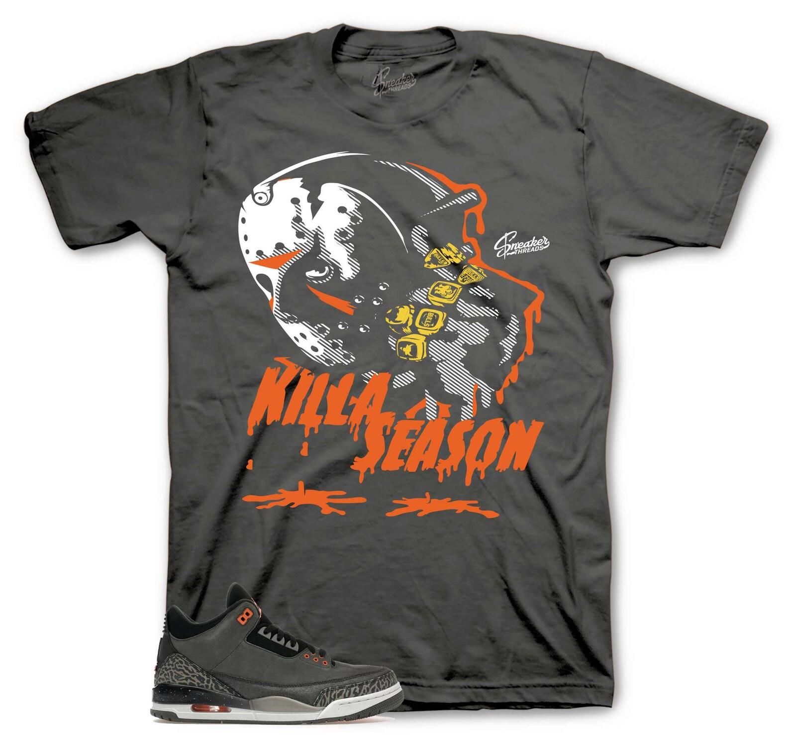 Retro 3 Fear Pack Sneaker Shirts Match AJ3 - Killa Season Tees XL