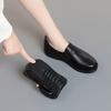 Spring Autumn Women's Round Toe Office Shoes Comfortable Soft Leather Shoes Casual Soft Bottom Outdoor Trendy Flat Shoes