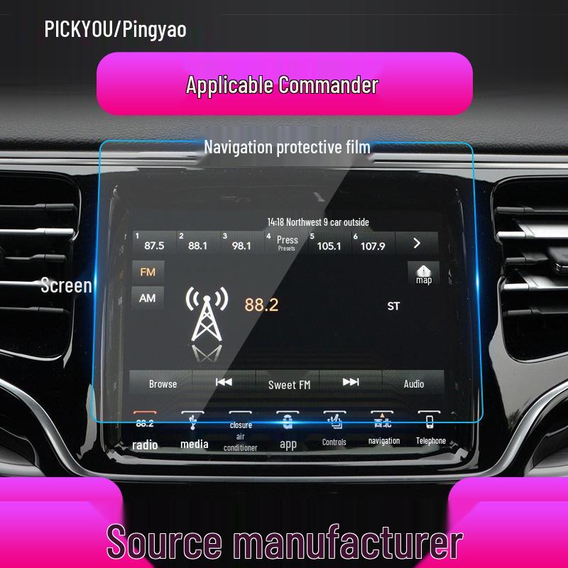 Ochranná fólie na navigační obrazovku Jeep Cherokee: Tvrzené sklo proti poškrábání pro 22 modelů