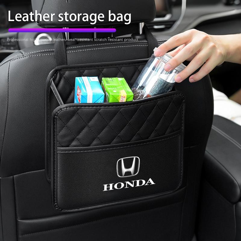 AAADJ1 Car Interior Organizer Storage Box Hanging Leather Bag For Honda Civic Accord Crosstour Spirior Odyssey Avancier UR-V Sienna