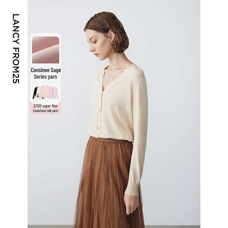LANCY V-Neck Little Fragrance Style Knit Cardigan
