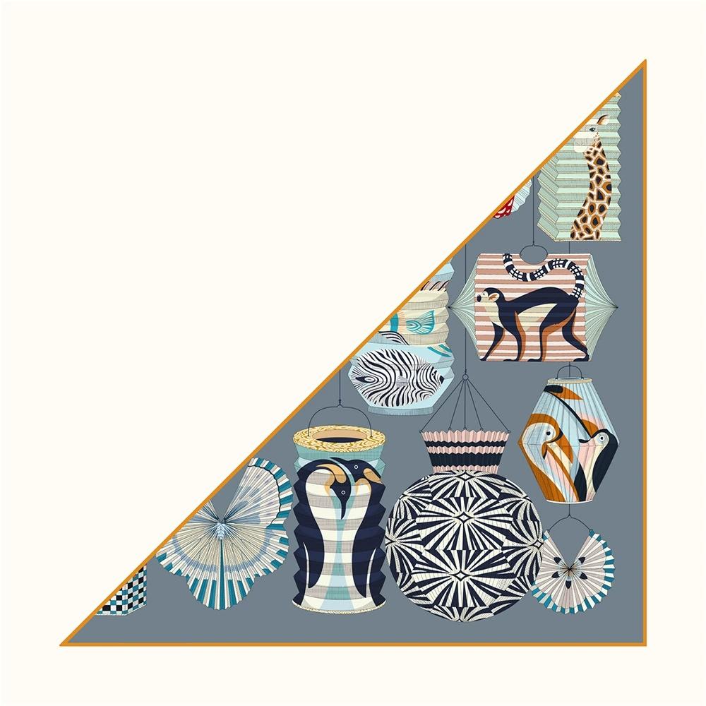 Women Light Luxury Triangle Scarf Shawl Hijabs Women Printing Bandana Foulard Neckerchief For Ladies