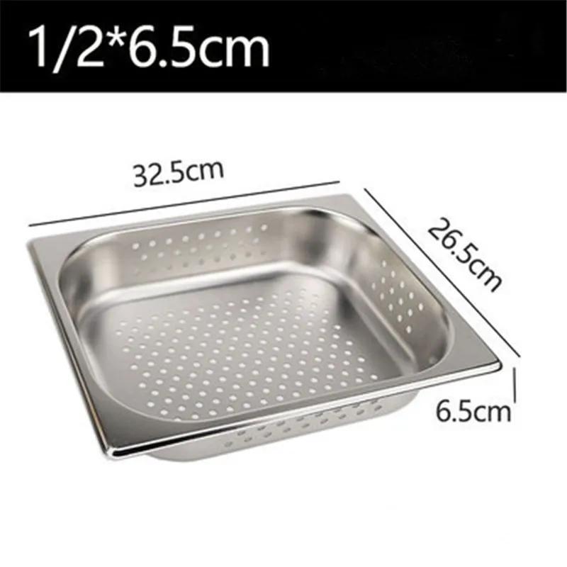 Heavy Duty Mirco-perforated Colander Stainless Steel Rectangle Strainer Fine Mesh Colander Kitchen Durable Strainer Rinse Drain
