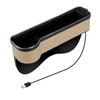Nuova Scatola Portaoggetti per Fessure Auto con 2 Caricabatterie USB LED Colorato Tasca a Fessura per Fessura Sedile Organizzatore Sedile Porta Carte Telefono Bottiglia Porta Bicchieri