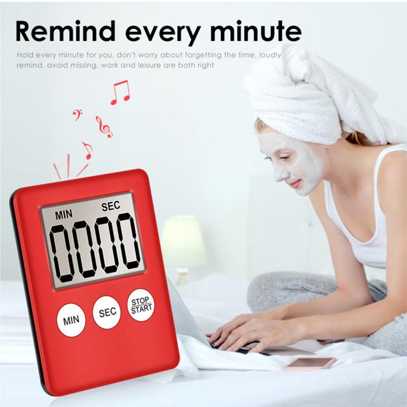 Magnetic Kitchen Timer Digital Cooking Baking LCD Count Down Up Loud Alarm Countdown Alarm Magnet Clock Sleep Clock Kitchen Sups
