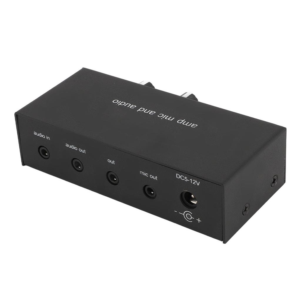 Stereo Sound Preamplifier Aluminum 3 Output Ports 6.5mm Dynamic Microphone 3.5mm Microphone Condense