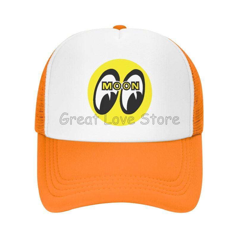 

JDM Moon Eyess Motorcycle Racing Baseball Caps Unisex Breathable Mesh Cap Summer Outdoor Casual Sun Protection Hat Snapback Hat Adjustable помаранчевий