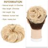 100% Real Human Hair Curly Donut Chignon Ring Elastic Band Bun Hairpiece