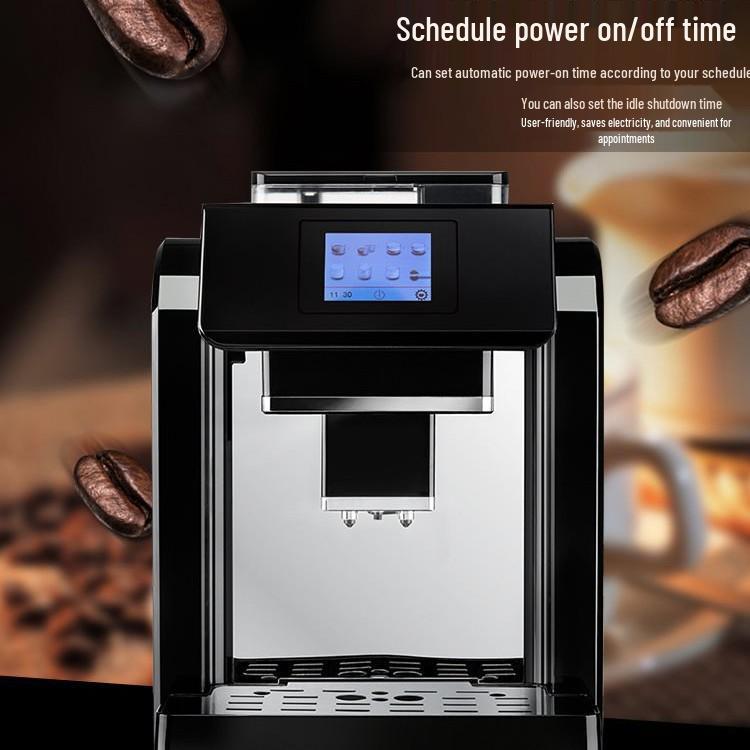 110V Italian Commercial Fully Automatic Coffee Machine - Freshly Ground, Steam Type for Office Use