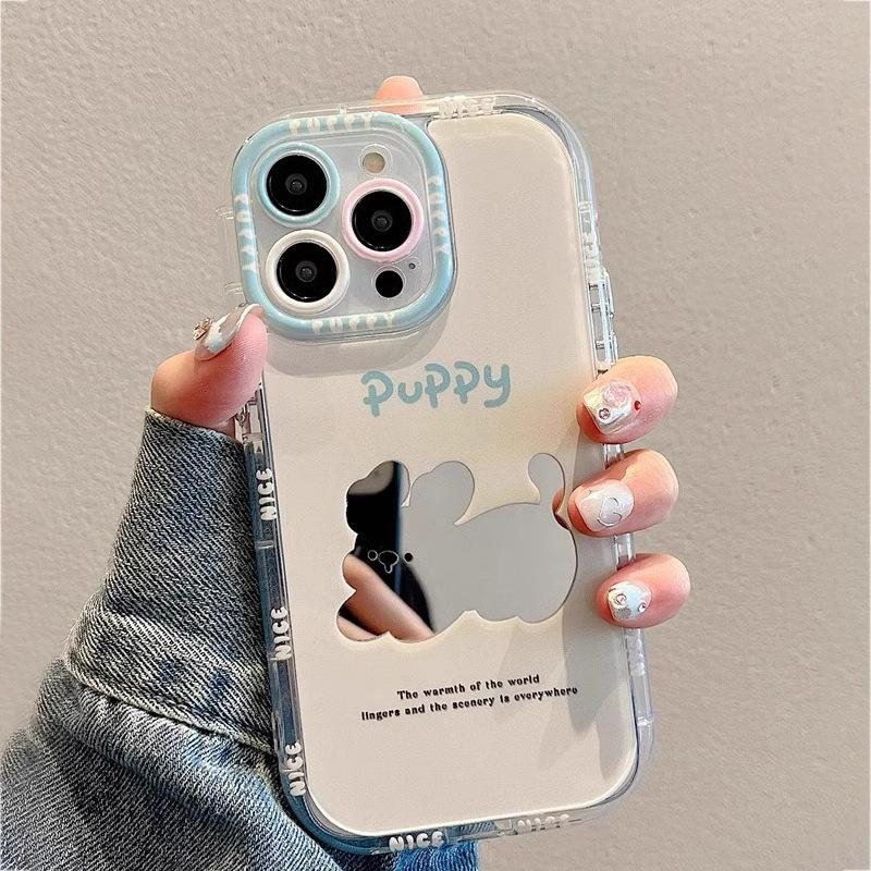 

Cartoon Rabbit Suitable for Apple 16promax Mobile Phone Case IPhone 15plus Mirror 13 Full Cover 14 Anti Fall 17 iPhone 17 AIR