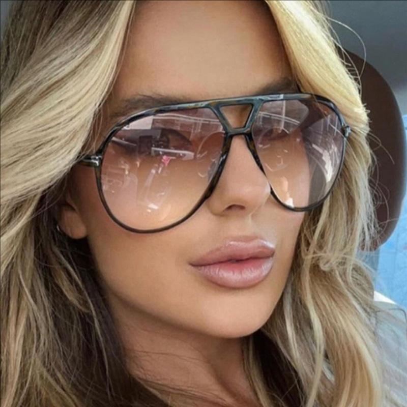 Letter T Double Beam Large Frame Toad Mirror  New Retro Sunglasses Pilot Sunglasses Sunglasses Sunglasses JH30