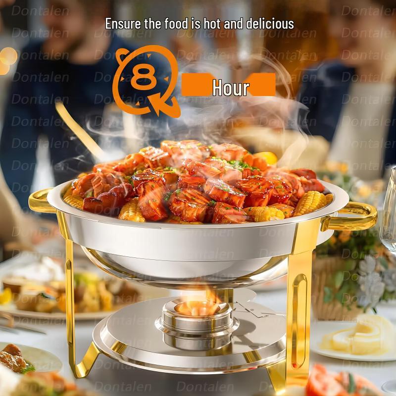 Stainless Steel Chafing Dish Buffet Set with Alcohol Burner
