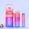 Three Piece Set Leak Proof Colorful Cup Large Capacity Fitness Sports Kettle  Running