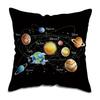 Galaxy-Inspired Throw Pillow Cover - 17.7x17.7 Inch, Polyester, Machine Washable, Zip Closure, Contemporary Style, 1pc