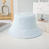 Macaron color sunshade shows small face, four-season fisherman hat, solid color casual male versatile female couple basin hat