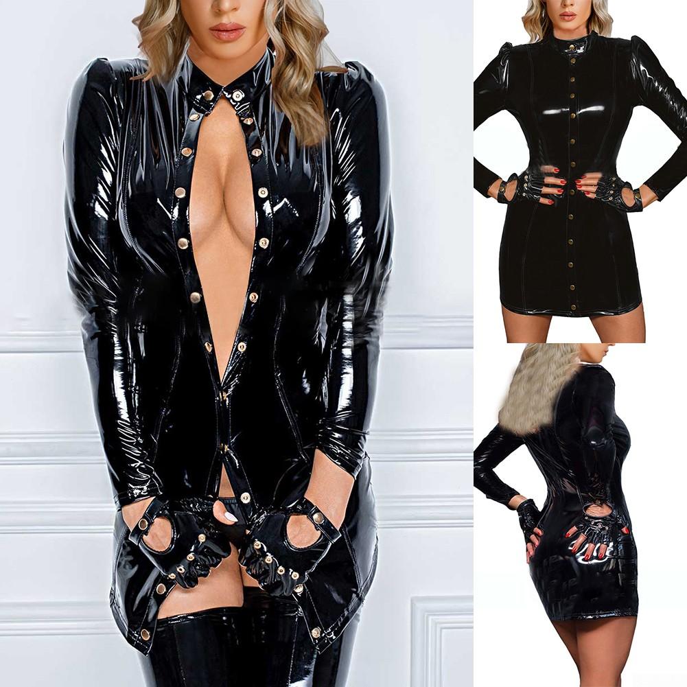 Lingerie Patent Leather Sexy Lingerie Shiny Wet Look