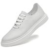 White Fashion Men's Casual Shoes Genuine Leather Mens Slip-on Outdoor Loafers Moccasins Men Light Comfortable Driving Flats