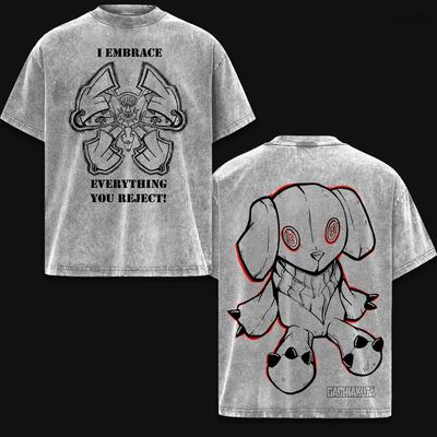 T-shirt Graphique Anime Gachiakuta Rudo Hommes Femmes Manches Courtes Vêtement T-shirt Oversize Coton Lavé T-shirt Harajuku Homme